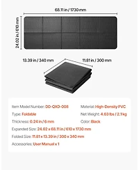 Sugfit Walking Pad Treadmill Mat 24"x68" Pvc Floor Protector for Home Gym