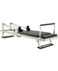 Sugift Foldable Pilates Reformer Home Gym Workout Machine with Dual Resistance 400 Lb