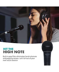Movo Hv-M5 Dynamic Xlr Cardioid Vocal Microphone with Internal Shockmount and Windscreen