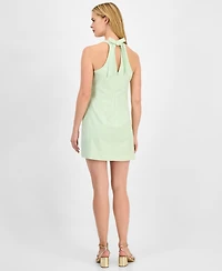 On 14th Juniors' Bow-Back Halter Mini Dress