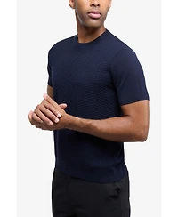 X Ray Men's Xray Crew Rib Neck Checkered Sweater