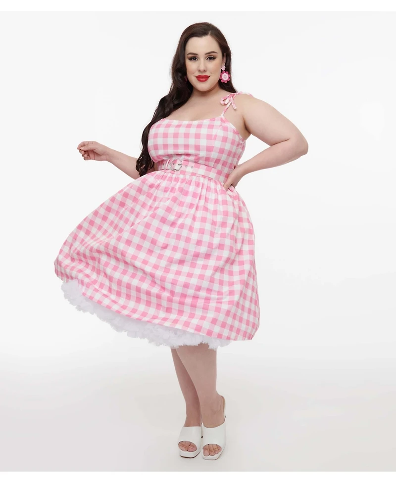 Unique Vintage Plus 1950s Bobbie Swing Dress