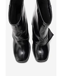 Forever & Always Shoes Women's Lore Leather Block Heel Boot