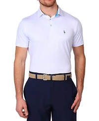 Tailorbyrd Men's Solid Melange Performance Polo