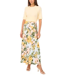 1.state Women's Bias A-Line Maxi Skirt