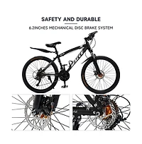 Artudatech -Inch 27-Speed Mountain Bike with Lock-Out Fork & Dual Disc Brakes for Versatile Riding