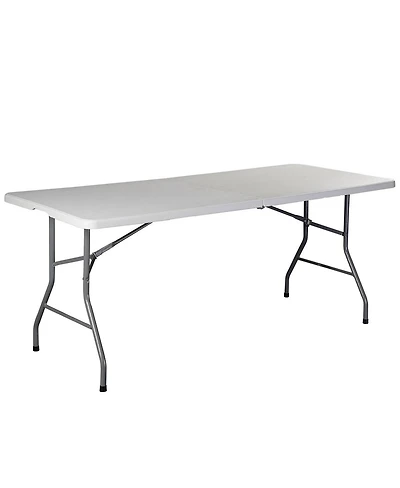 Costway 6' Folding Table Portable Plastic Indoor Party DiningTables