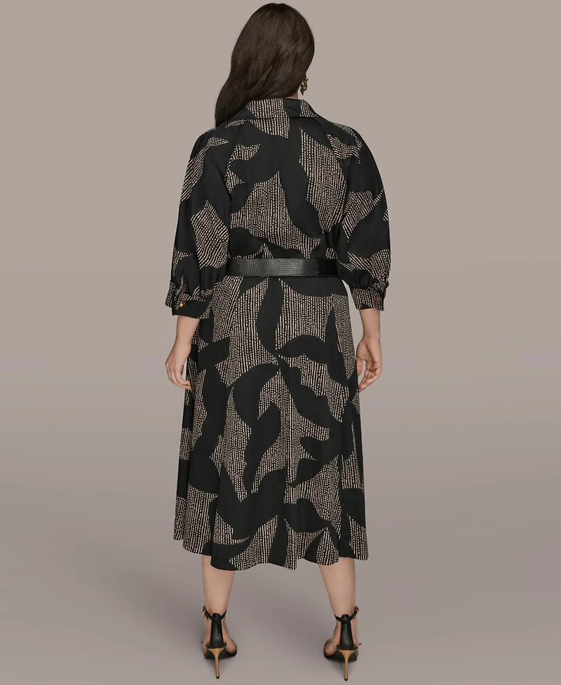Donna Karan New York Plus Belted Shirt Dress