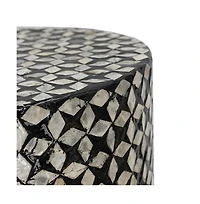 Slickblue Modern Cylindrical Accent Stool Table Stylish Geometric Design