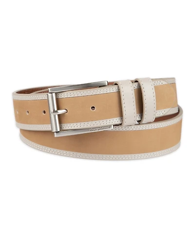 Tommy Bahama Men's Leather Inlay Casual Belt