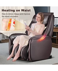 Costway Massage Chair Full Body Sl Track Zero Gravity with Pillow Reversible Footrest Heat