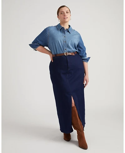 Universal Standard Plus ComfortDenim Maxi Skirt
