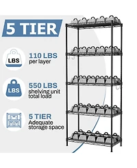Lovmor 5-Tier Height Adjustable Garage Wire Shelving Unit