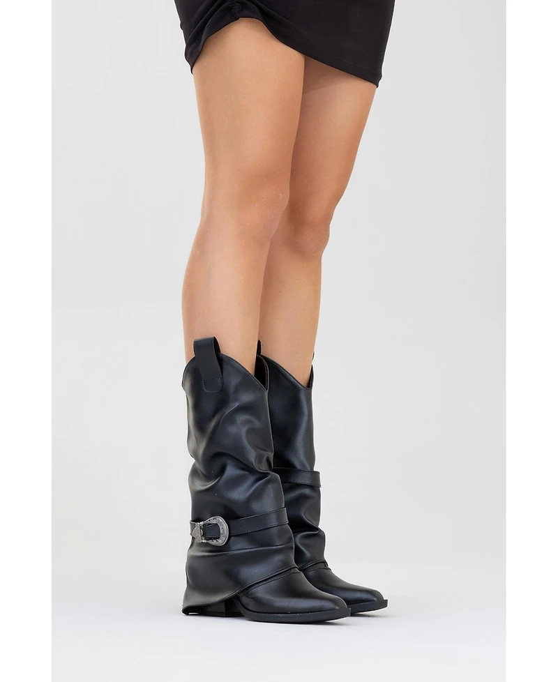 Prologue Shoes Women's Okus Buckle Block Heel Boot