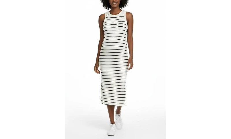 Motherhood Maternity Crew Neck Sleeveless Racerback Midi Dress