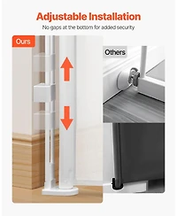 Cozito Retractable Mesh Safety Gate, Extends up to 55", White