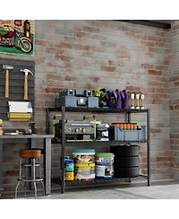 Lovmor -Tier 45 in W x 45 in H x 20 in D Adjustable Wire Shelving Unit
