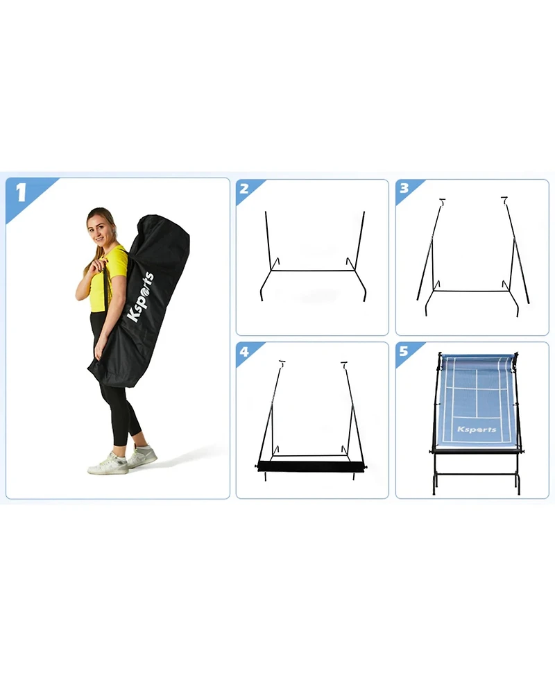 Ksports Racket Sports Indoor Outdoor Tennis Rebounder Net with Carry Bag