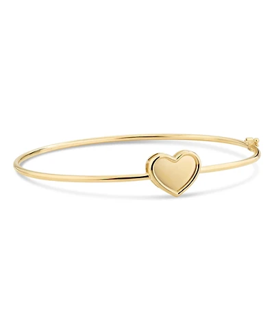 Devata 14K Gold Sweet Heart Bangle Bracelet