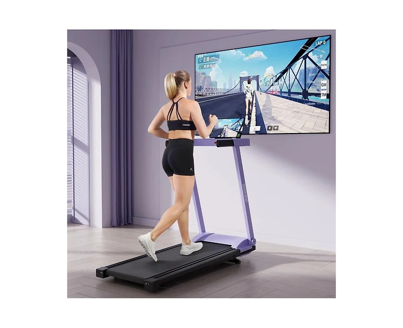 DeerRun All-New 2026 A1 Pro Move Smart Foldable Treadmill with 6% Incline 350Lbs, 10mph