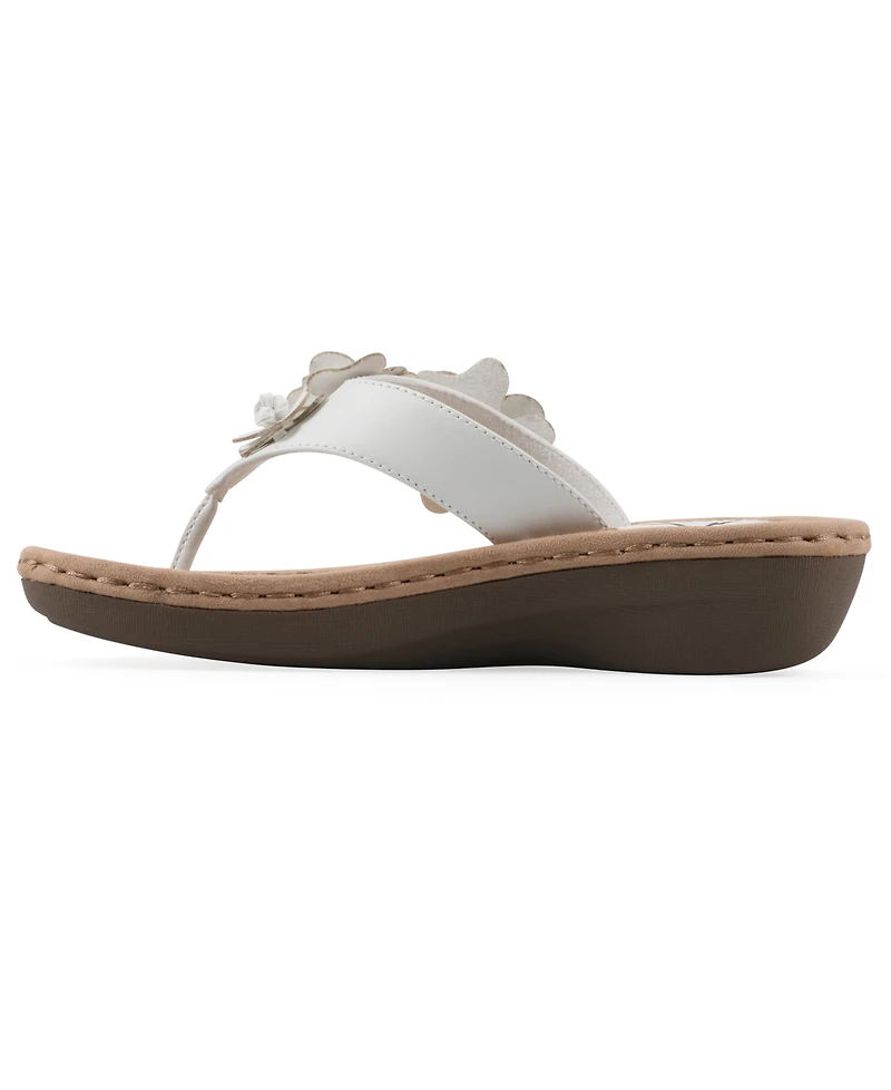 Cliffs by White Mountain Women's Cassilia Floral Wedge Sandals
