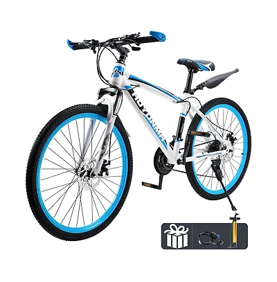 Artudatech 26-Inch 24-Speed Mountain Bike for Adults with Suspension Fork & Dual Disc Brakes, Ready for Adventure