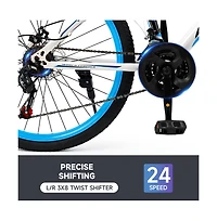Artudatech 26-Inch 24-Speed Mountain Bike for Adults with Suspension Fork & Dual Disc Brakes, Ready for Adventure