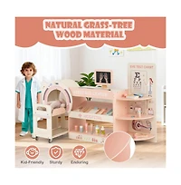 Hongge Kids Doctor Play Set with Wooden Pretend Hospital Kit