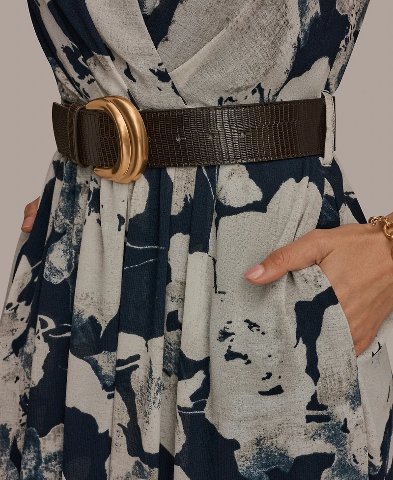 Donna Karan New York Women's Fit and Flare Midi Dress