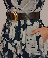 Donna Karan New York Women's Fit and Flare Midi Dress