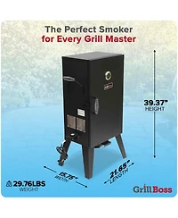 Grill Boss 1500 Watt Electric Vertical Smoker with 531 Sq In Cooking Area, Black