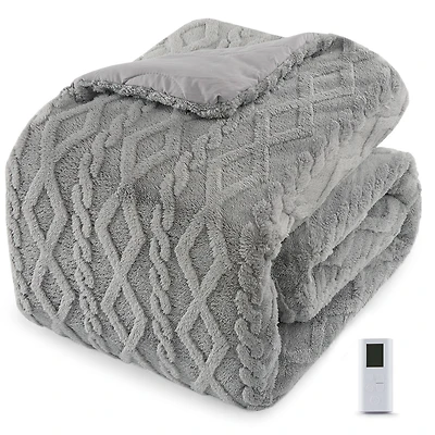 gaomon King Size Tufted Electric Heated Comforter Blanket with Wireless 2-Zone Controller 104" x 90"