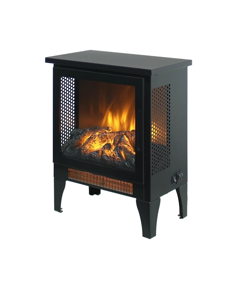 Flynama 17 inch Freestanding Electric Fireplace Stove heater with 3D Flame effect