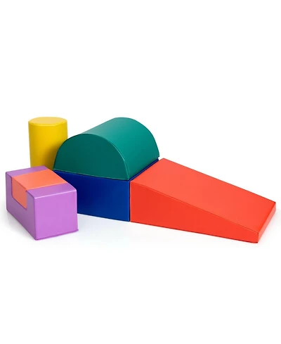 Sugift 6 Piece Climb Crawl Play Set Indoor Kids Toddler -Red