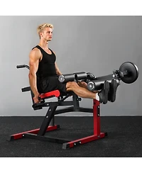 Mecale Leg Extension and Curl Machine, Adjustable Lower Body Strength Trainer for Thigh and Hamstring Workouts, 550 lb Capacity