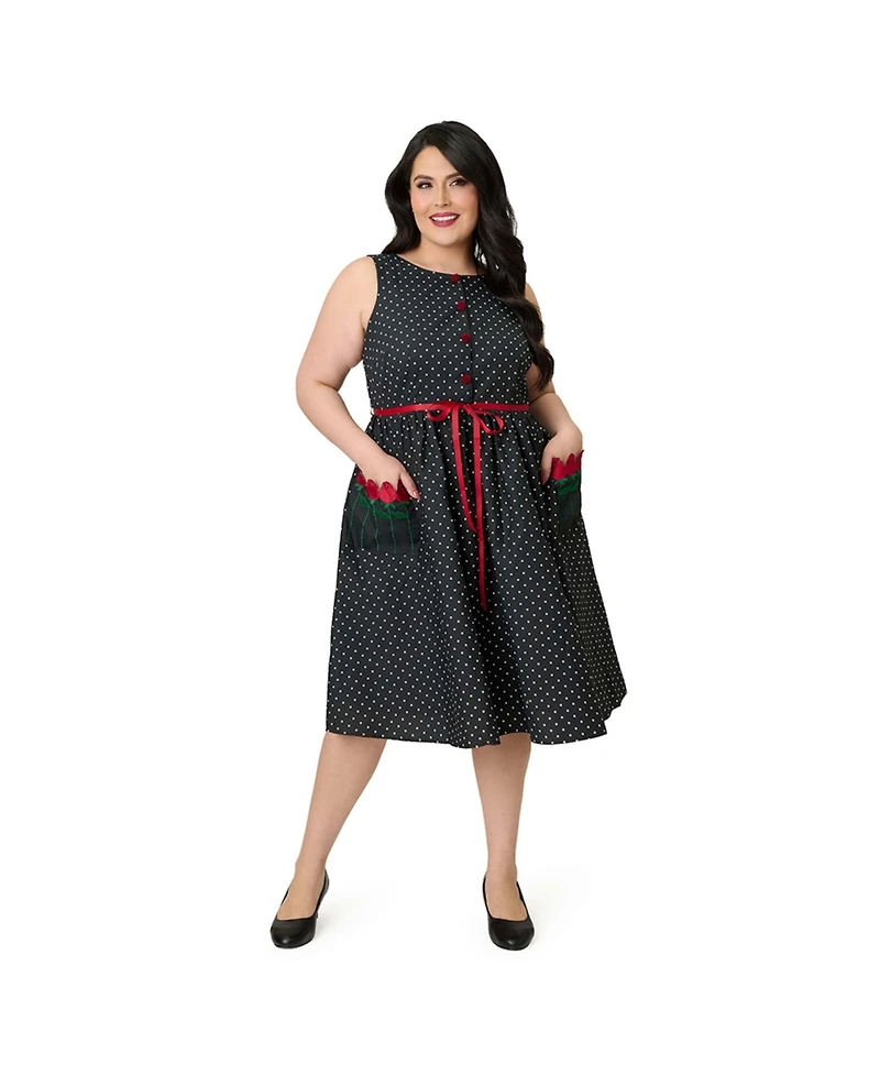 Smak Parlour Plus Size Tulip Pocket Swing Dress