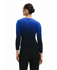 Desigual Women's Gradient texture blouse