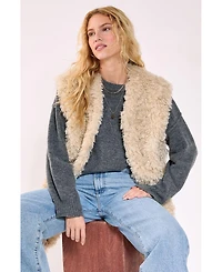 Nasty Gal Women's Curly Faux Fur Borg Gilet
