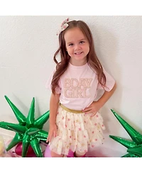 Sweet Wink Baby Girls Pearl BDay Patch Short Sleeve T-Shirt