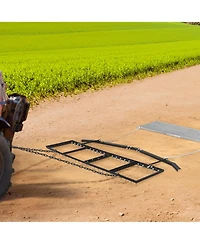 Yard Tuff 6' Spike Drag with Surface Leveling Bar and Drag Mat for Atv/UTVs