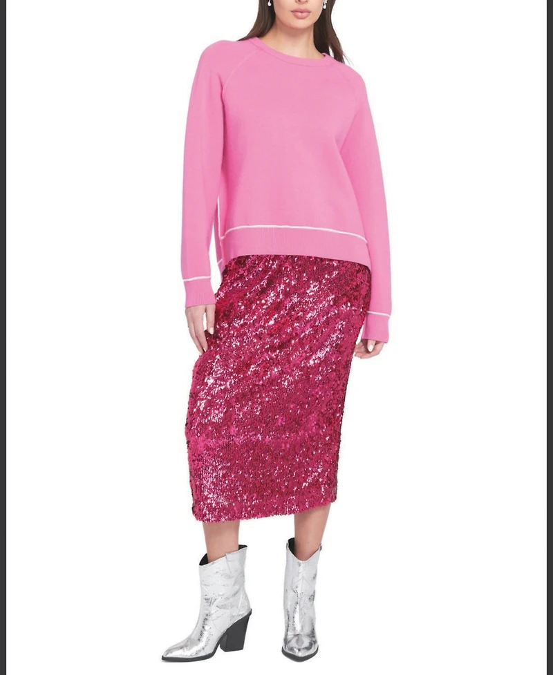 Elle Collection Women's Knit Sweatshirt Pullover