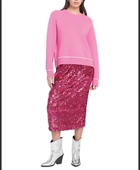 Elle Collection Women's Knit Sweatshirt Pullover