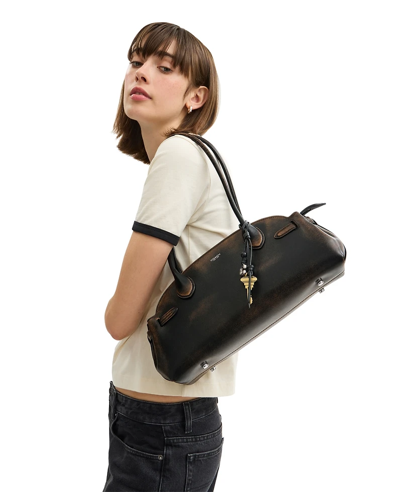 Coach Empire Medium Loved Leather Carryall Bag 34