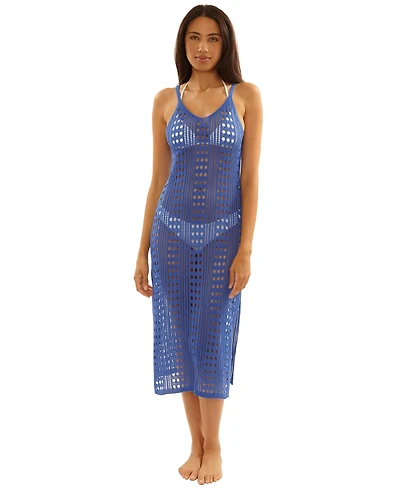 Becca Women's Crochet Scoop Neck Cover-Up Dress
