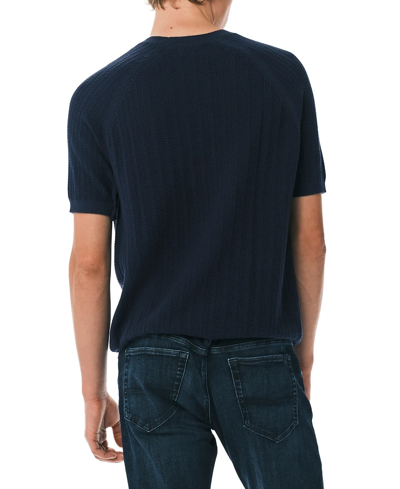 Buffalo David Bitton Men's Wipped Textured Knit Sweater