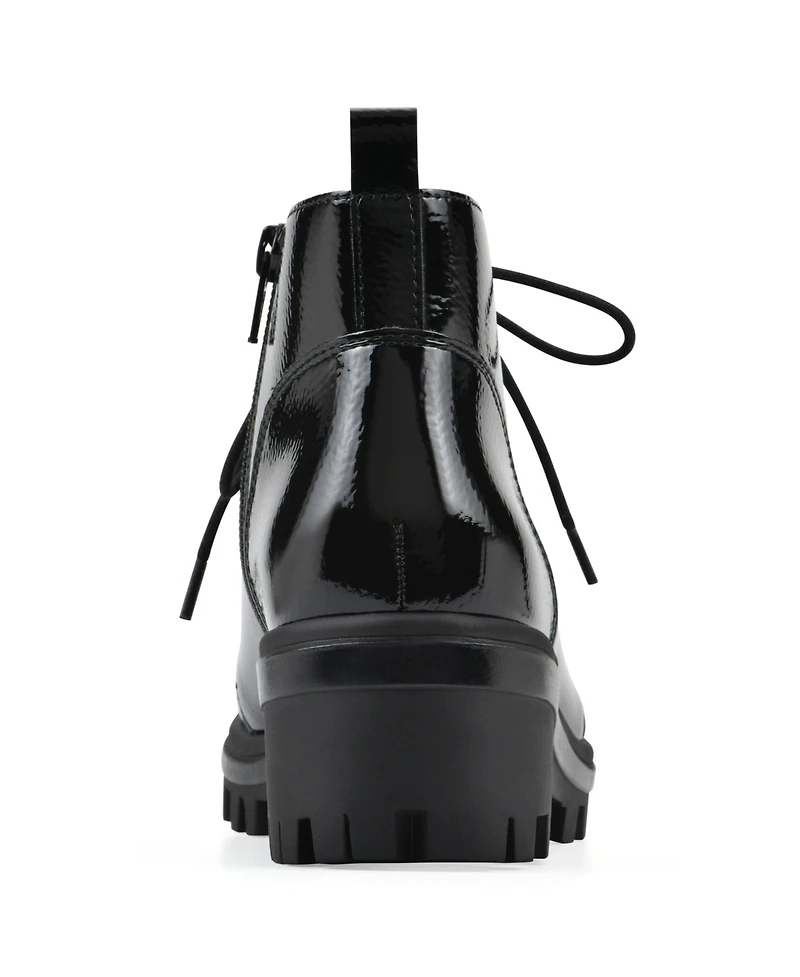 White Mountain Women's Tariq Lug Sole Lace-up Booties