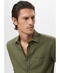 Mango Men's Pocket Linen Shirt
