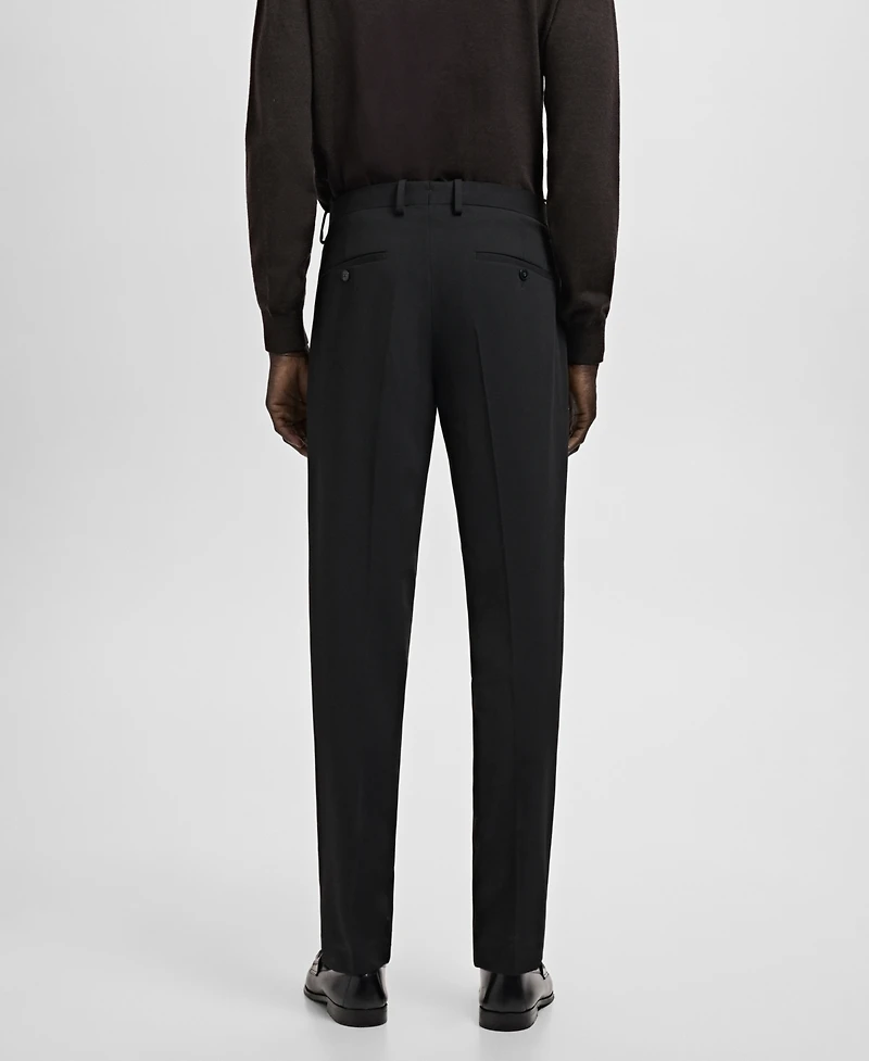 Mango Men's Stretch Fabric Super Slim-Fit Suit Pants