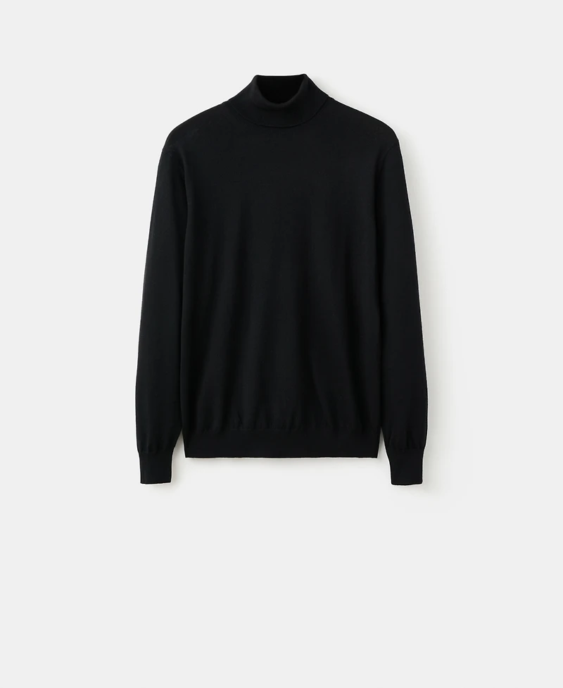 Mango Men's Wool Turtleneck Sweater