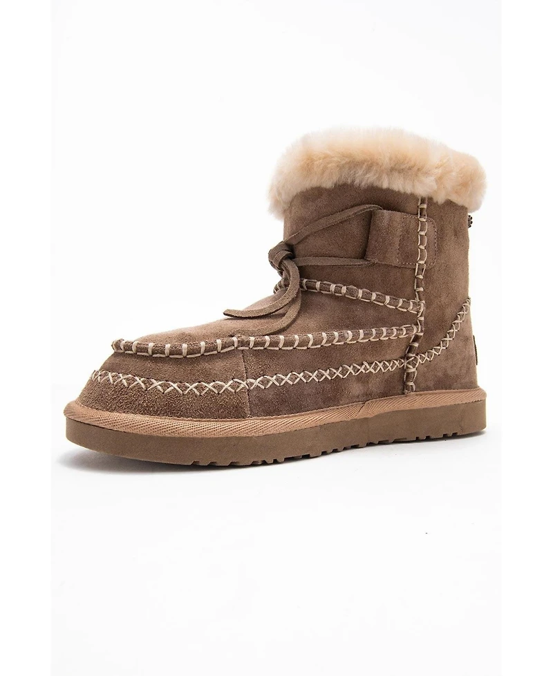 Forever & Always Women's Shoes Jorel Leather Fur Lined Ankle Boot.